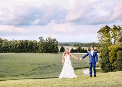 Scenic Outdoors Bride and Groom at Malden Hill Wedding Venue