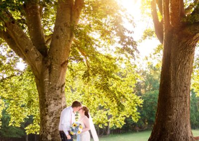 Bride and Groom at Malden Hill Wedding in King William Virginia